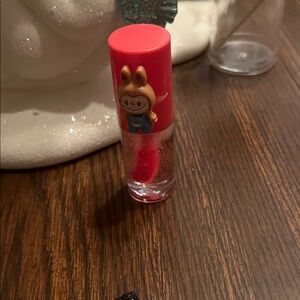 Cute Red Lip Gloss with Bunny Cap